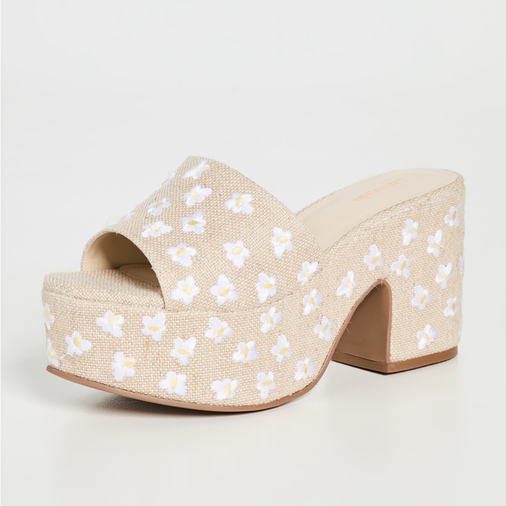 Larroude Miso Floral Platform Sandals 7.5